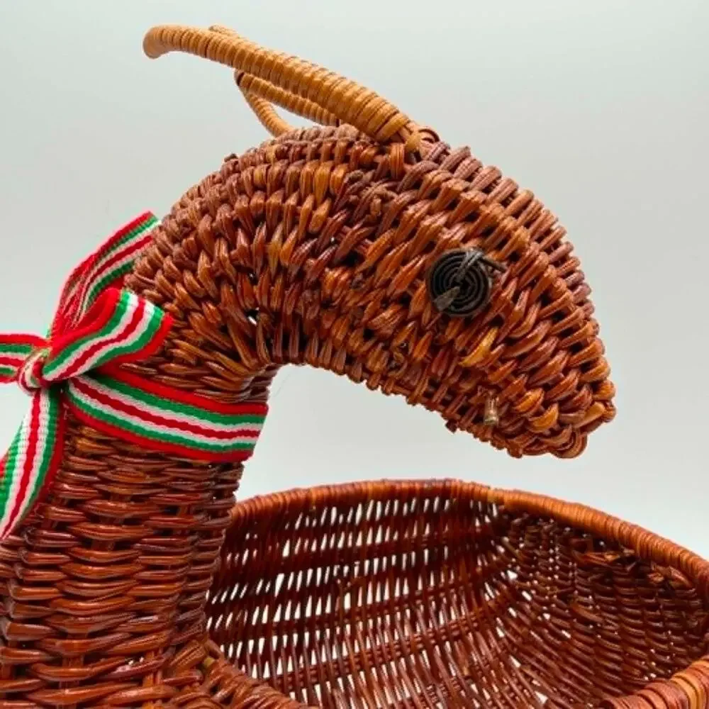 Christmas Vintage Wicker Reindeer 8
